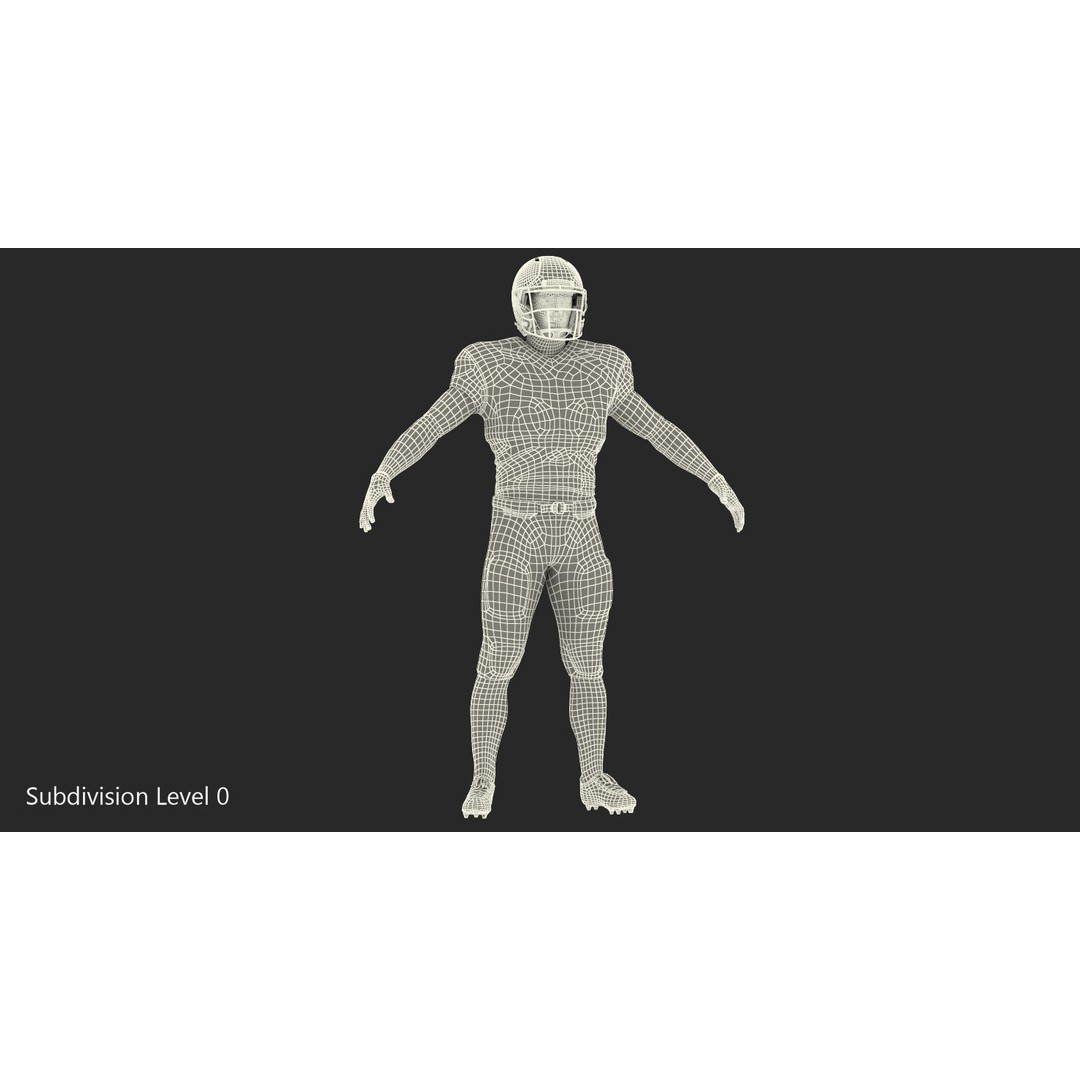 New England Patriots American Football Player 3D Model – Rigged Character, FBX - View 28