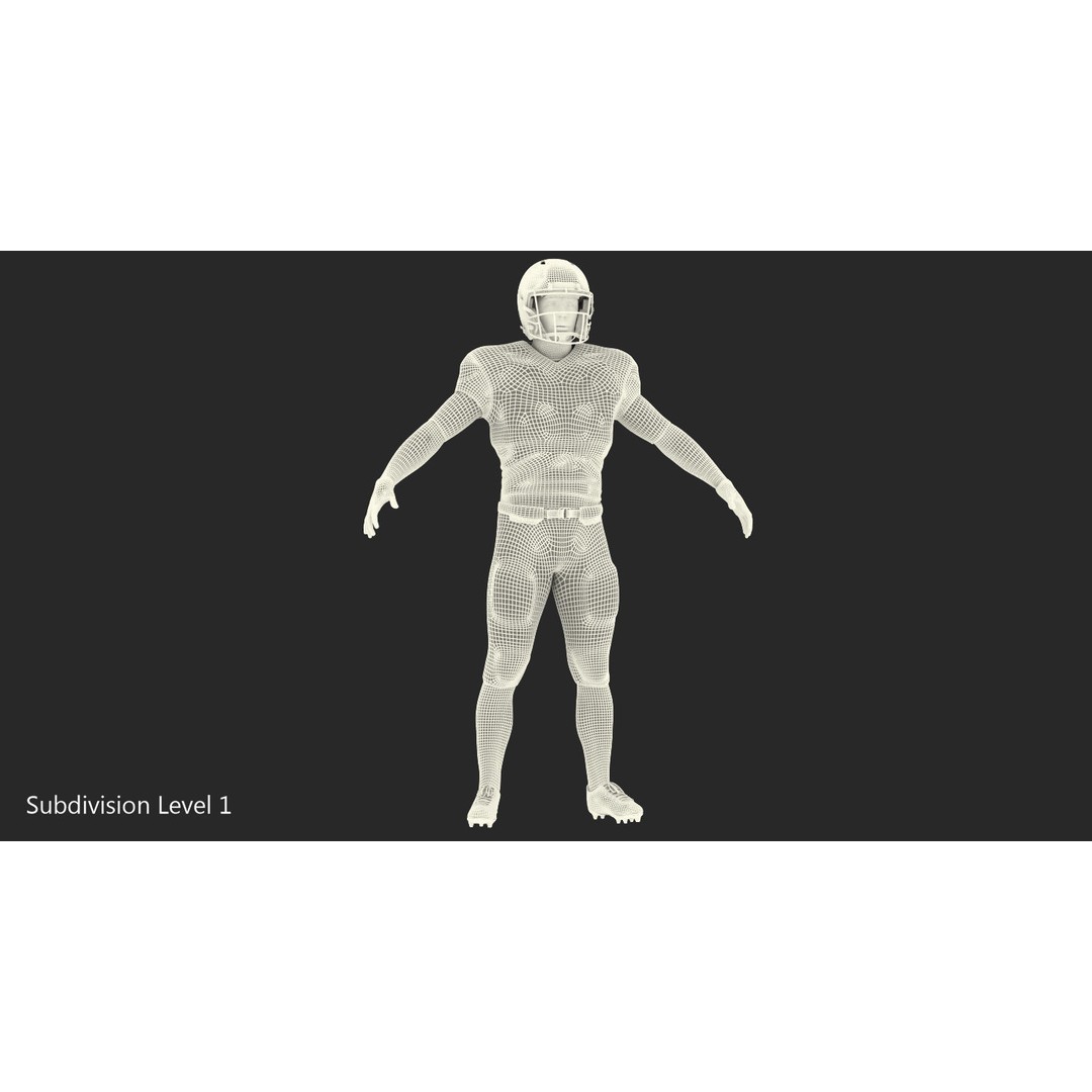 New England Patriots American Football Player 3D Model – Rigged Character, FBX - View 29