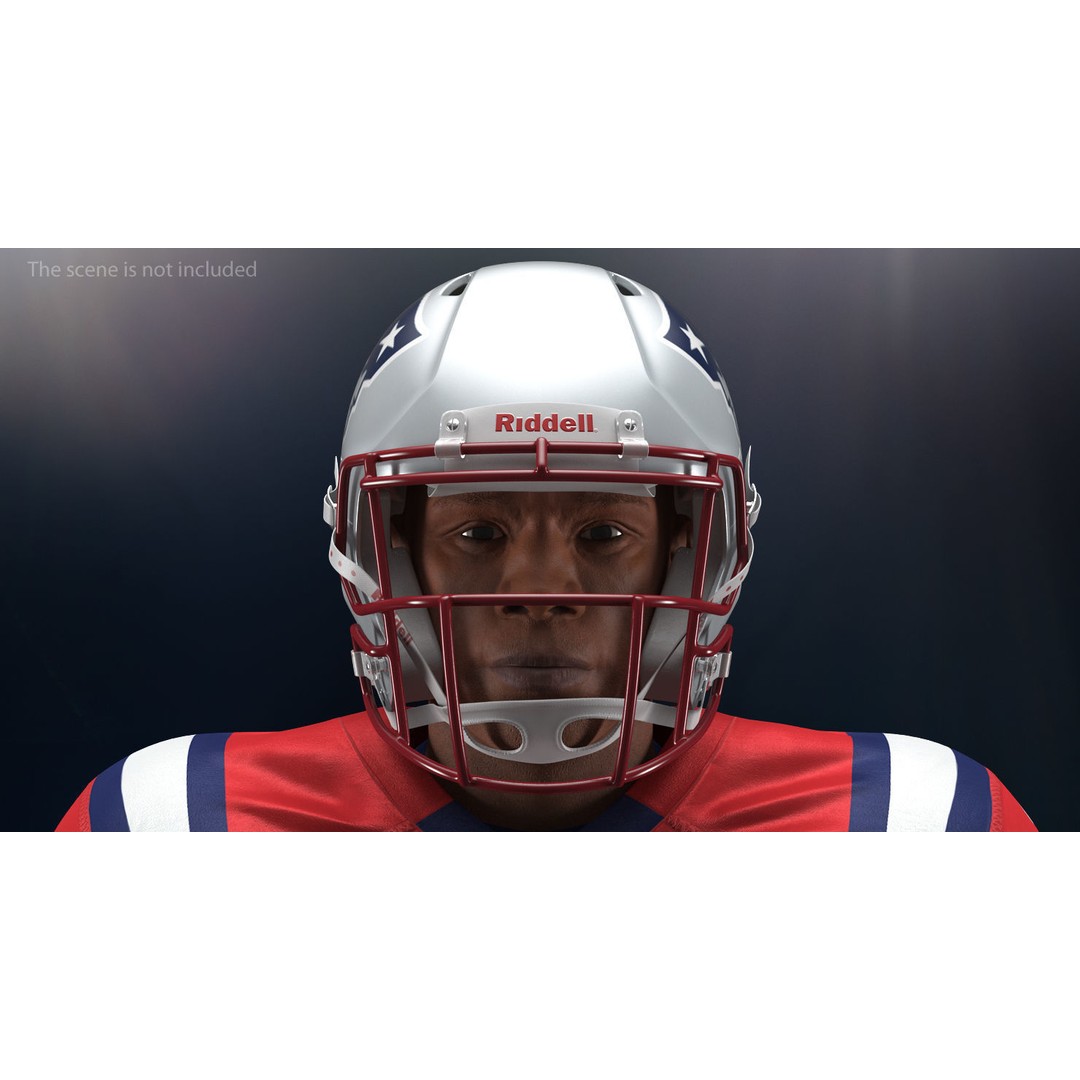 New England Patriots American Football Player 3D Model – Rigged Character, FBX - View 3