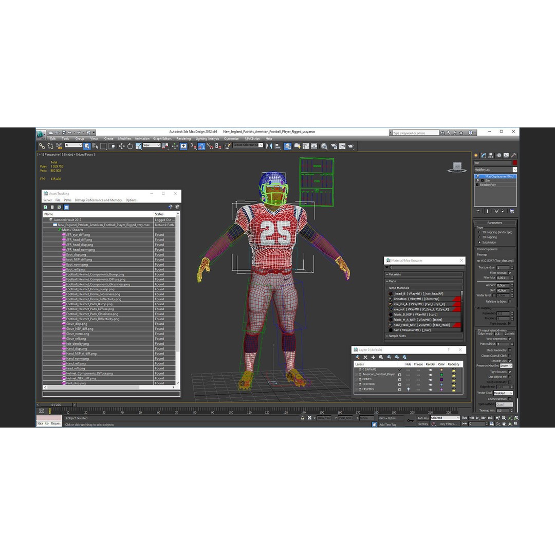 New England Patriots American Football Player 3D Model – Rigged Character, FBX - View 32