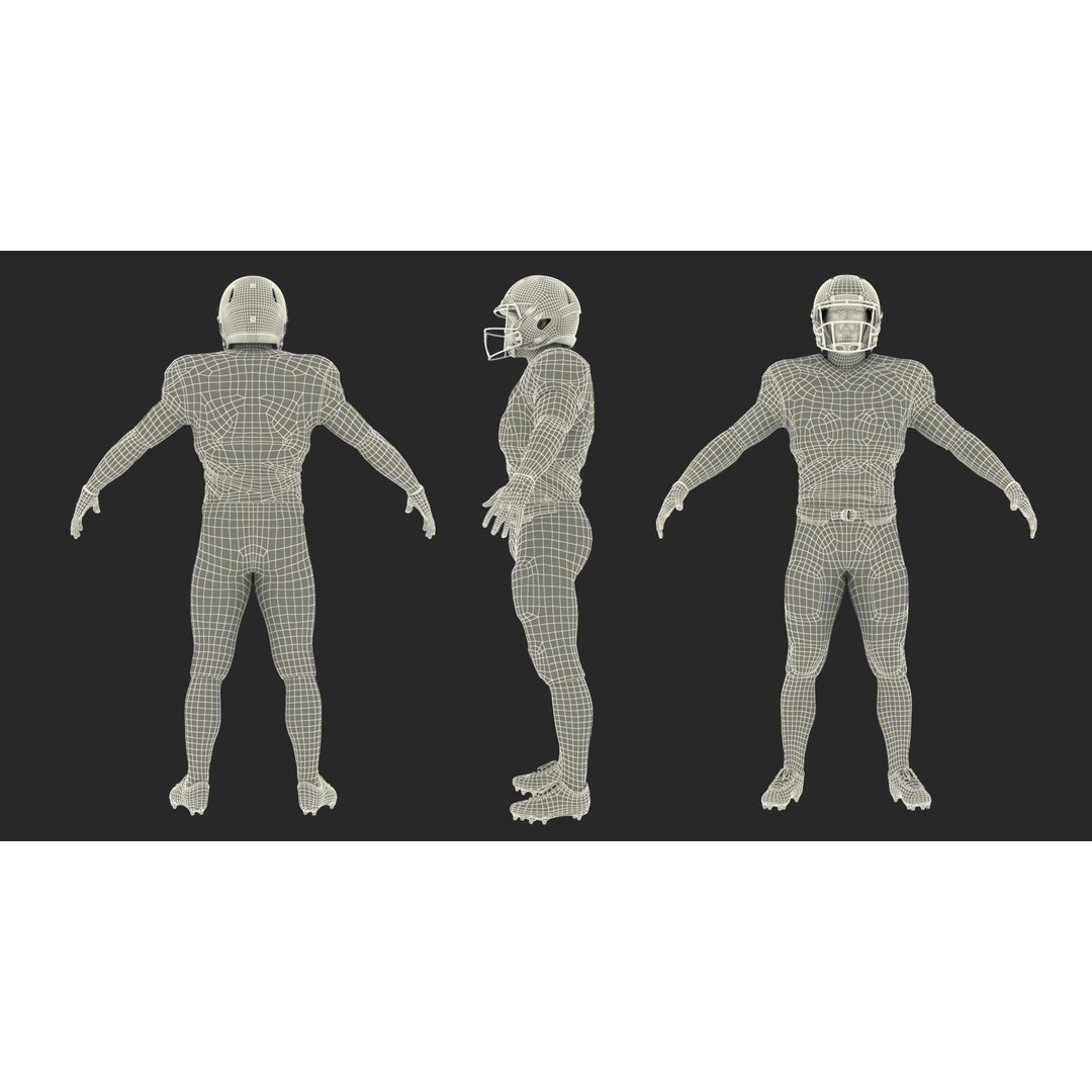 New England Patriots American Football Player 3D Model – Rigged Character, FBX - View 33