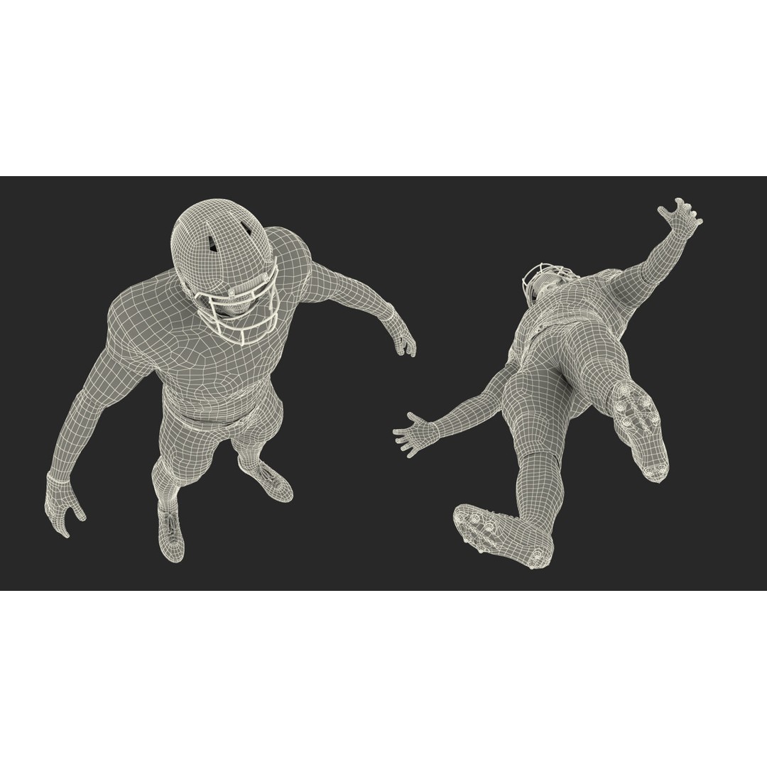 New England Patriots American Football Player 3D Model – Rigged Character, FBX - View 34