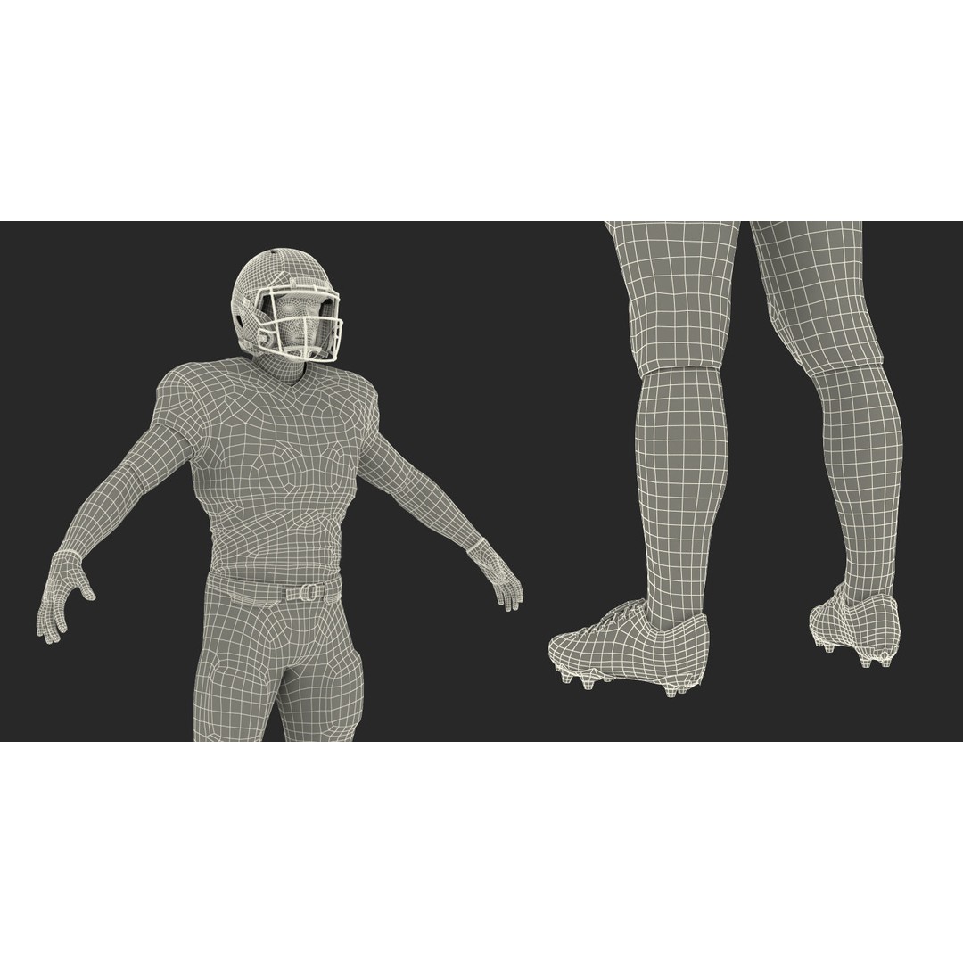New England Patriots American Football Player 3D Model – Rigged Character, FBX - View 35