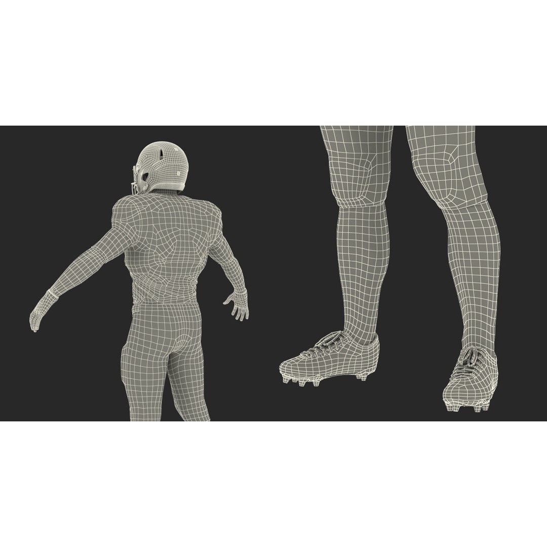 New England Patriots American Football Player 3D Model – Rigged Character, FBX - View 36