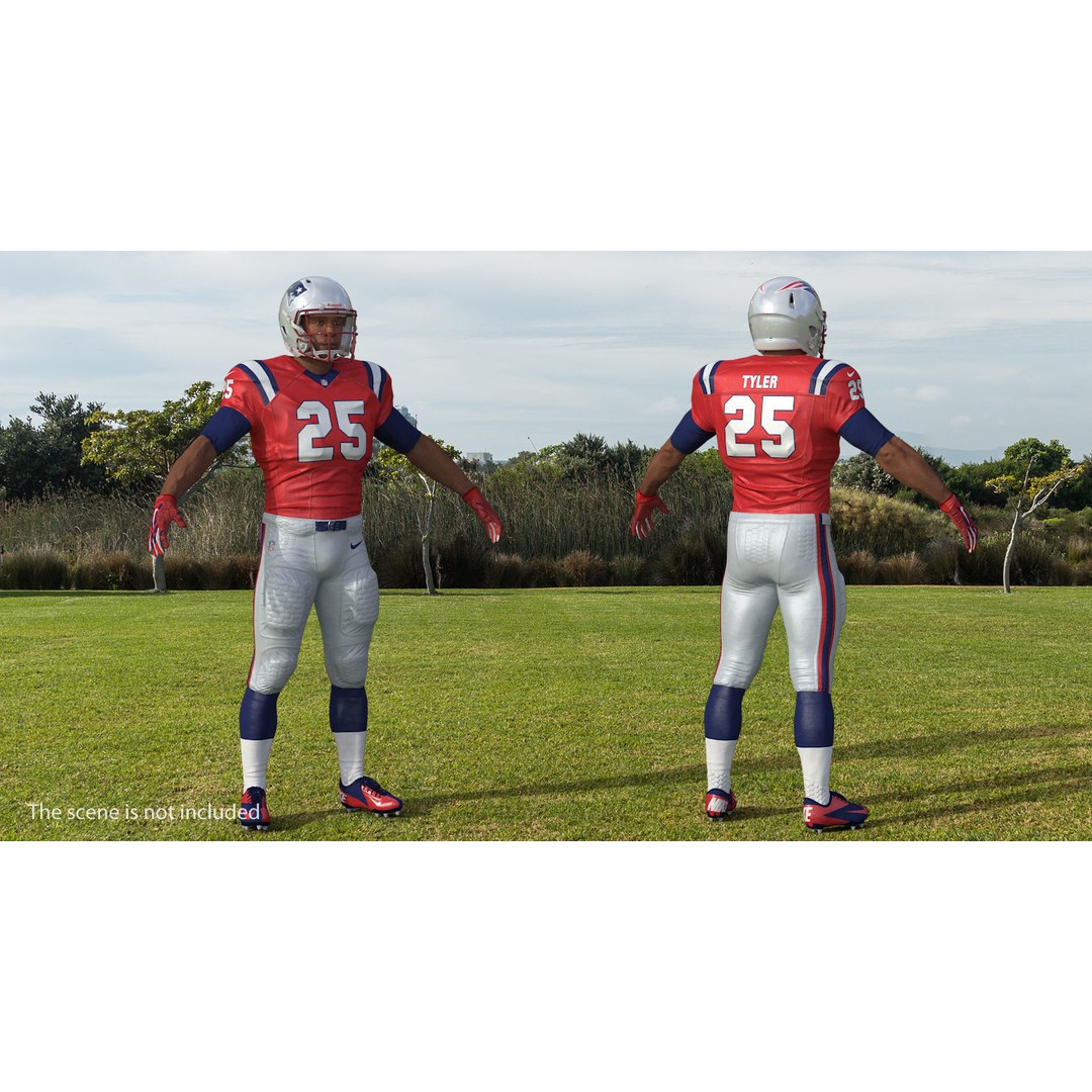 New England Patriots American Football Player 3D Model – Rigged Character, FBX - View 8