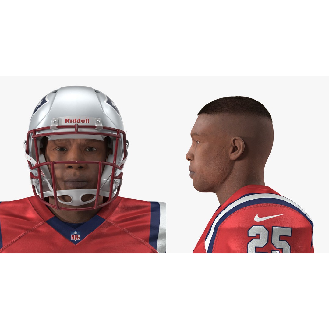 New England Patriots American Football Player 3D Model – Rigged Character, FBX - View 9