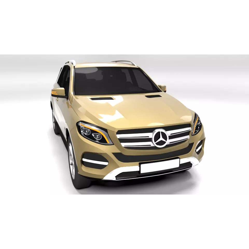 Mercedes GLE 2016 3D Model – Low Poly Game Asset, FBX, OBJ - View 2