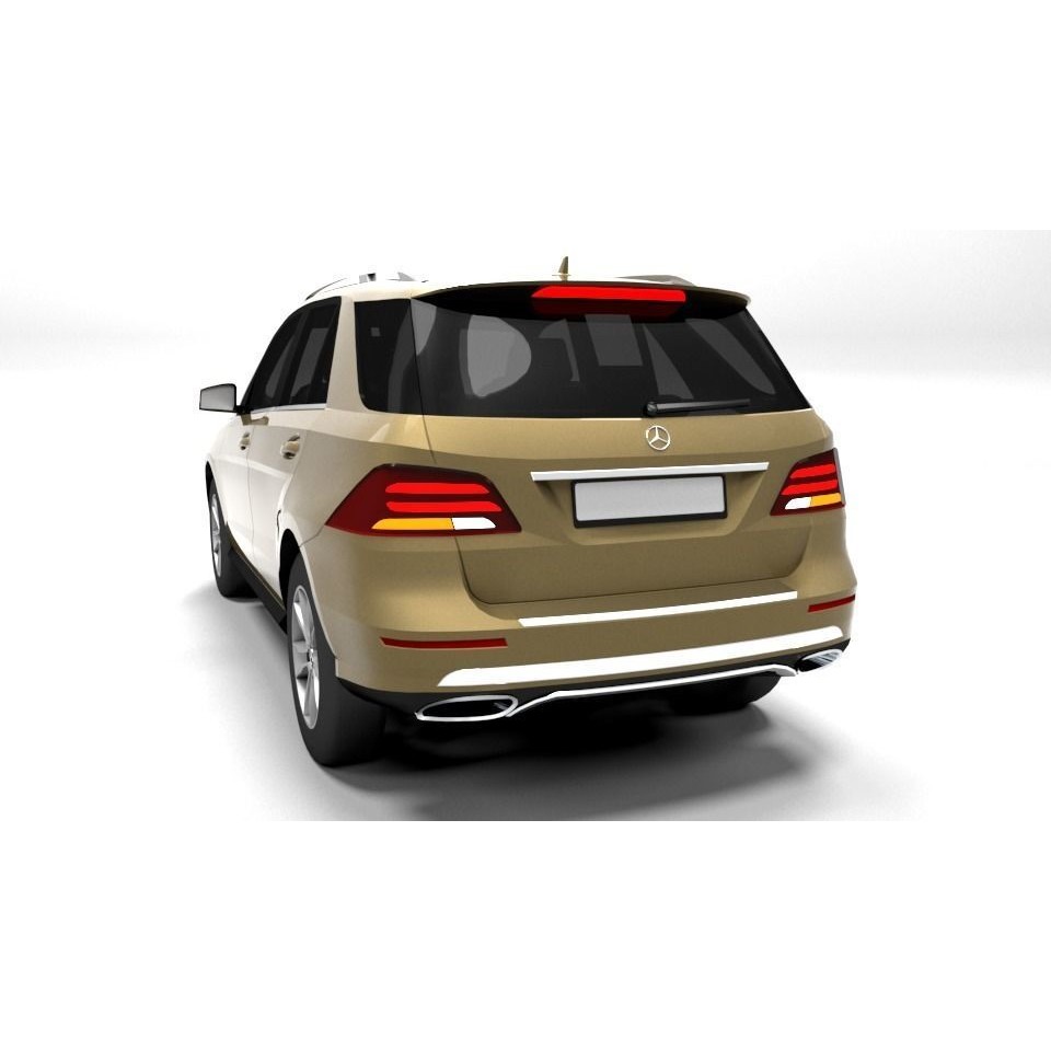 Mercedes GLE 2016 3D Model – Low Poly Game Asset, FBX, OBJ - View 4