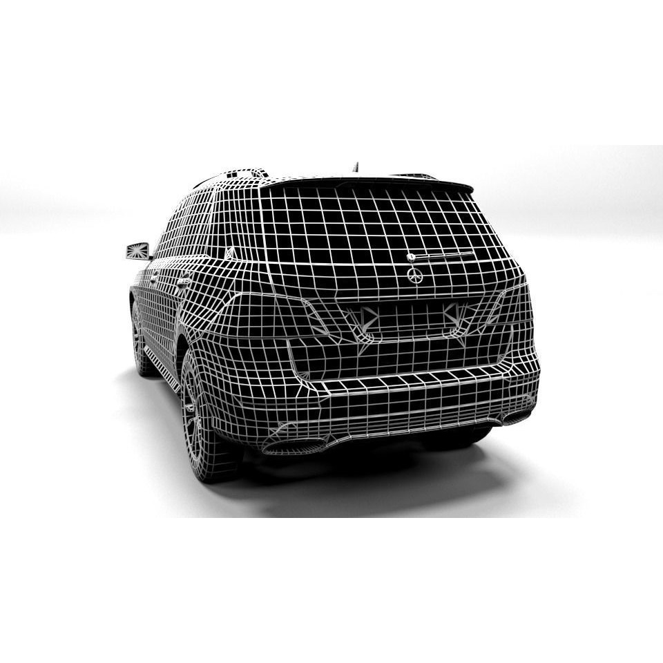 Mercedes GLE 2016 3D Model – Low Poly Game Asset, FBX, OBJ - View 5