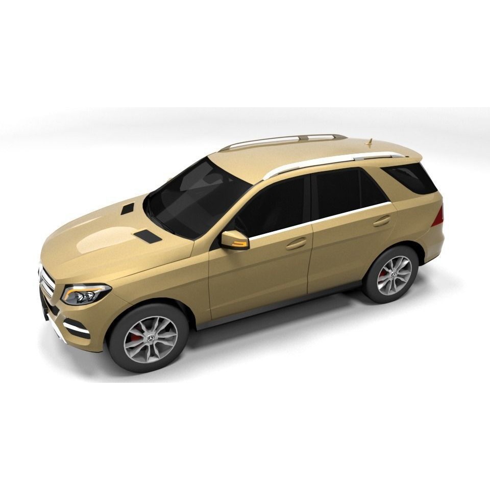 Mercedes GLE 2016 3D Model – Low Poly Game Asset, FBX, OBJ - View 6
