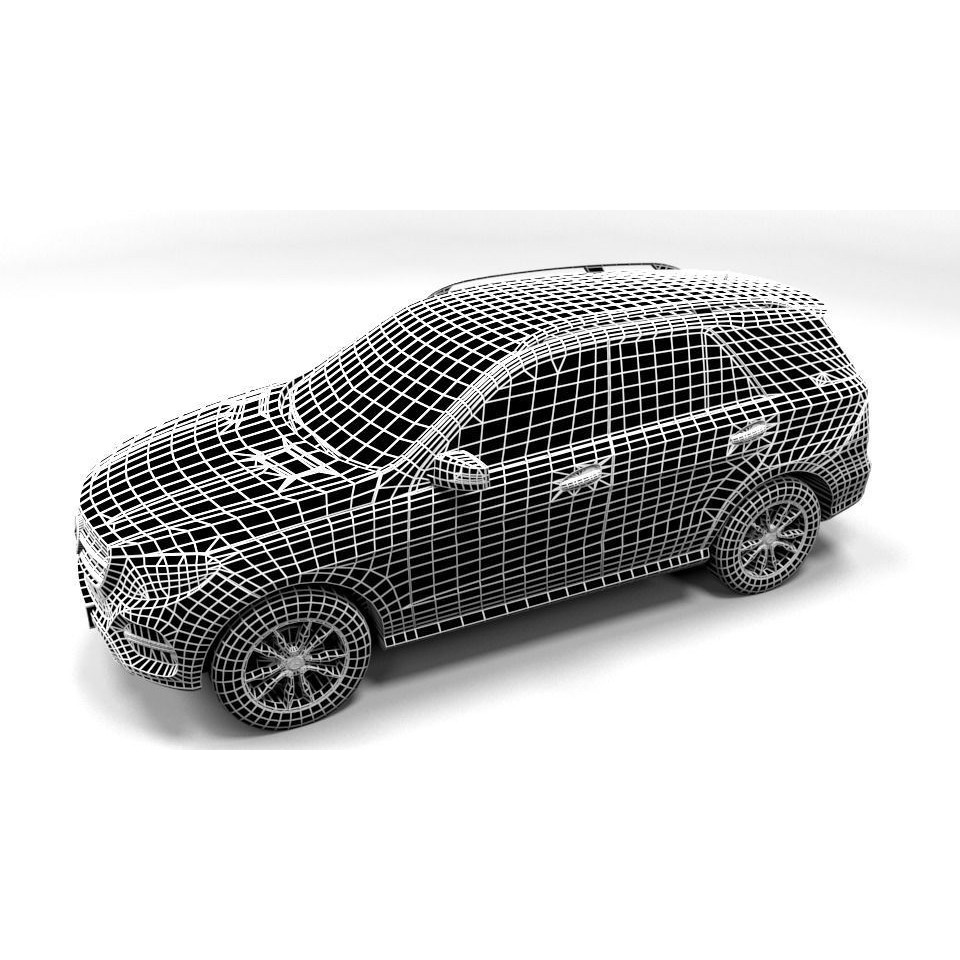 Mercedes GLE 2016 3D Model – Low Poly Game Asset, FBX, OBJ - View 7