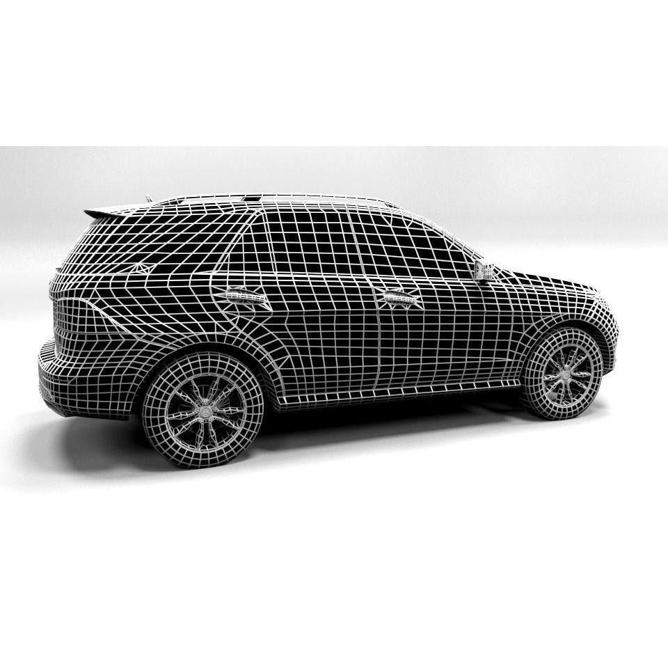 Mercedes GLE 2016 3D Model – Low Poly Game Asset, FBX, OBJ - View 9