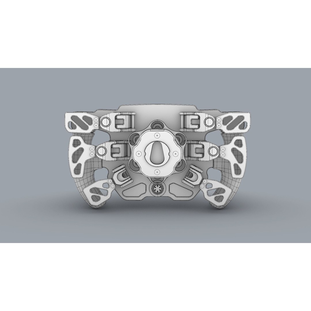 Gomez Sim Industries Hyper P1 Steering Wheel 3D Model – High Detail Racing Asset, FBX, OBJ - View 11