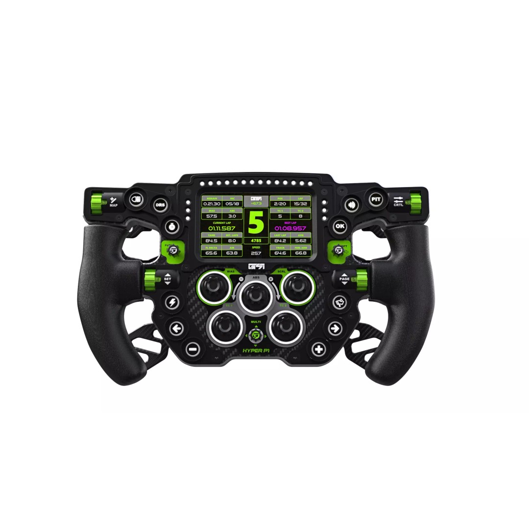 Gomez Sim Industries Hyper P1 Steering Wheel 3D Model – High Detail Racing Asset, FBX, OBJ - View 2