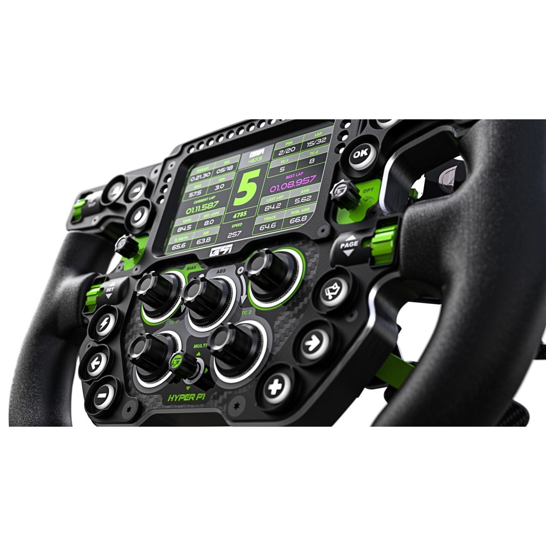 Gomez Sim Industries Hyper P1 Steering Wheel 3D Model – High Detail Racing Asset, FBX, OBJ - View 3