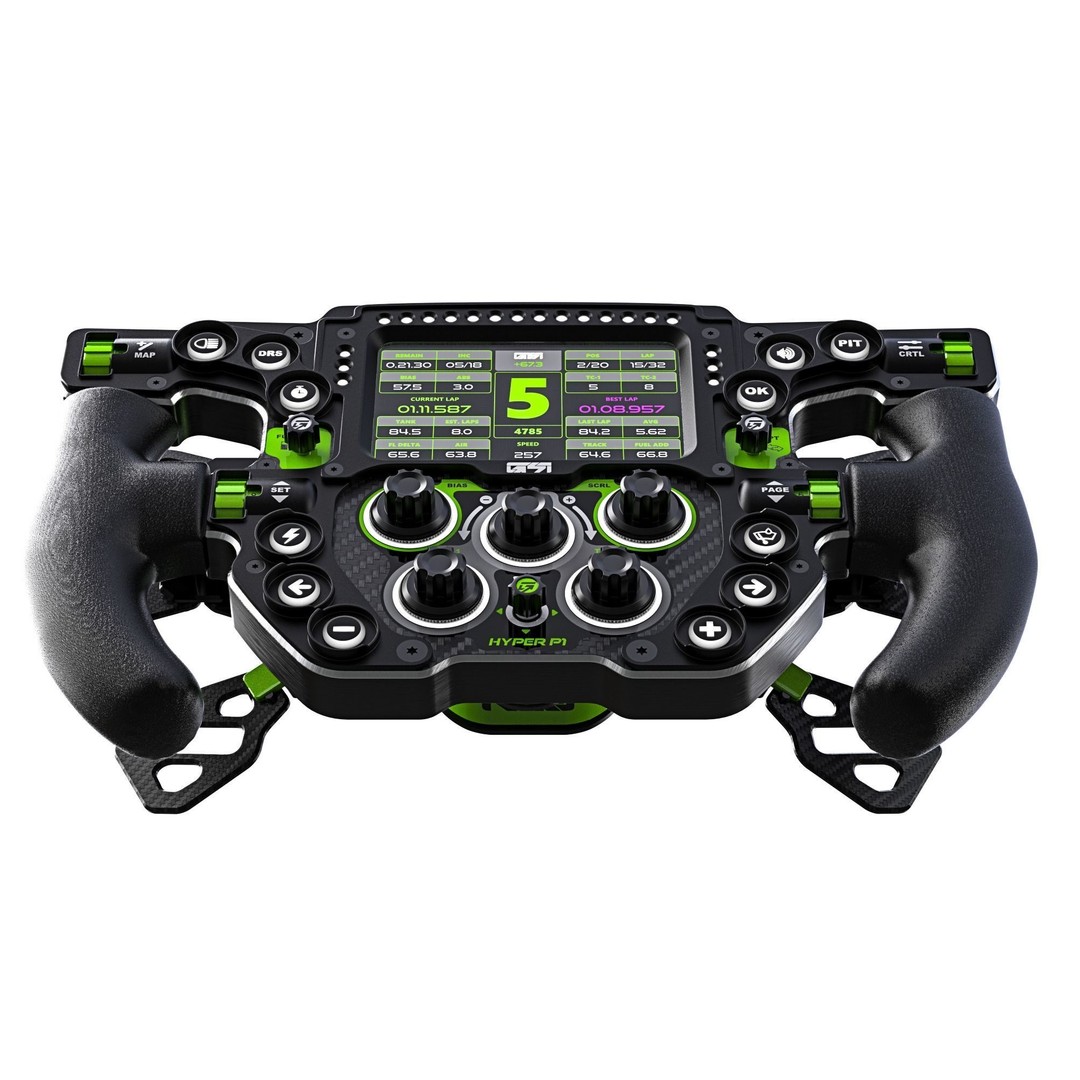 Gomez Sim Industries Hyper P1 Steering Wheel 3D Model – High Detail Racing Asset, FBX, OBJ - View 4