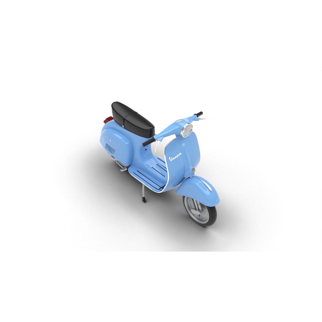 Vespa 125 1967 3D Model – High Poly PBR Rigged Asset, FBX, OBJ - View 10