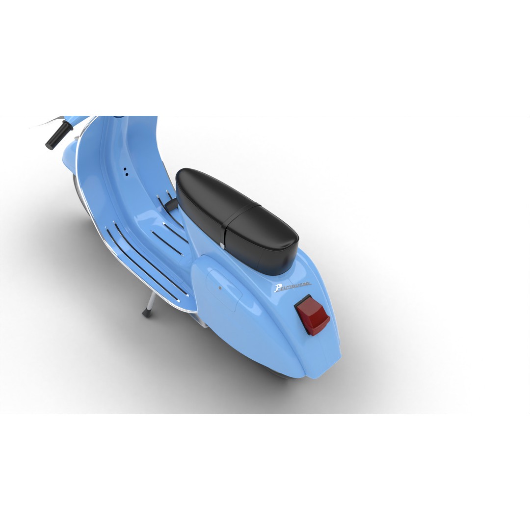 Vespa 125 1967 3D Model – High Poly PBR Rigged Asset, FBX, OBJ - View 11