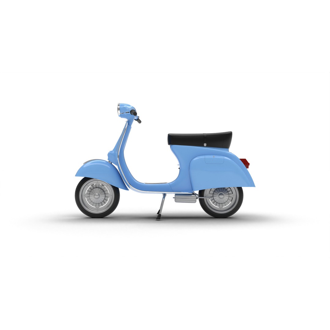 Vespa 125 1967 3D Model – High Poly PBR Rigged Asset, FBX, OBJ - View 12