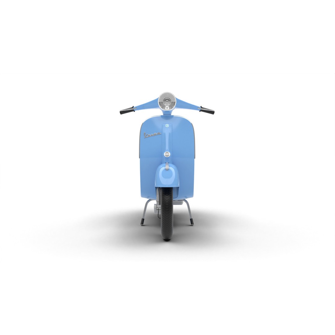 Vespa 125 1967 3D Model – High Poly PBR Rigged Asset, FBX, OBJ - View 14