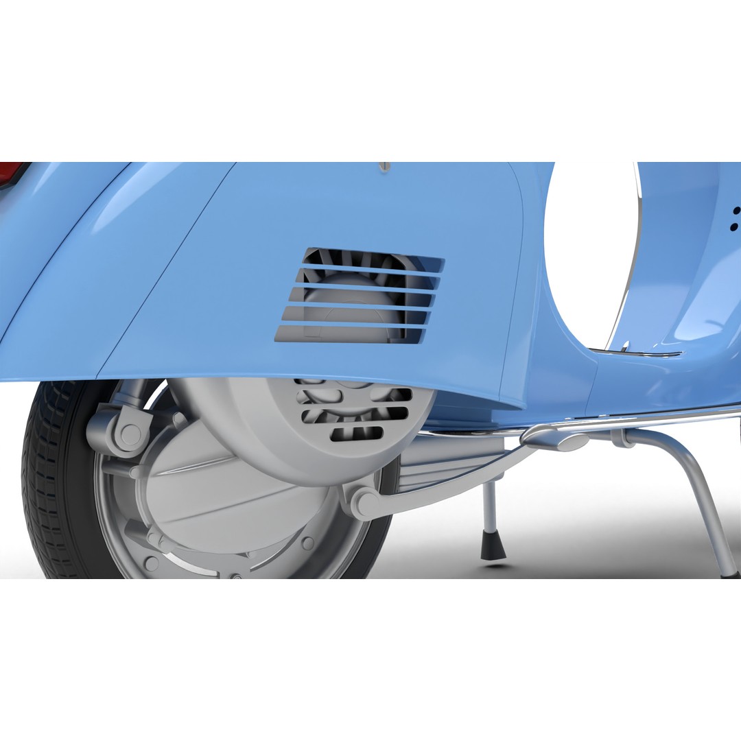 Vespa 125 1967 3D Model – High Poly PBR Rigged Asset, FBX, OBJ - View 18