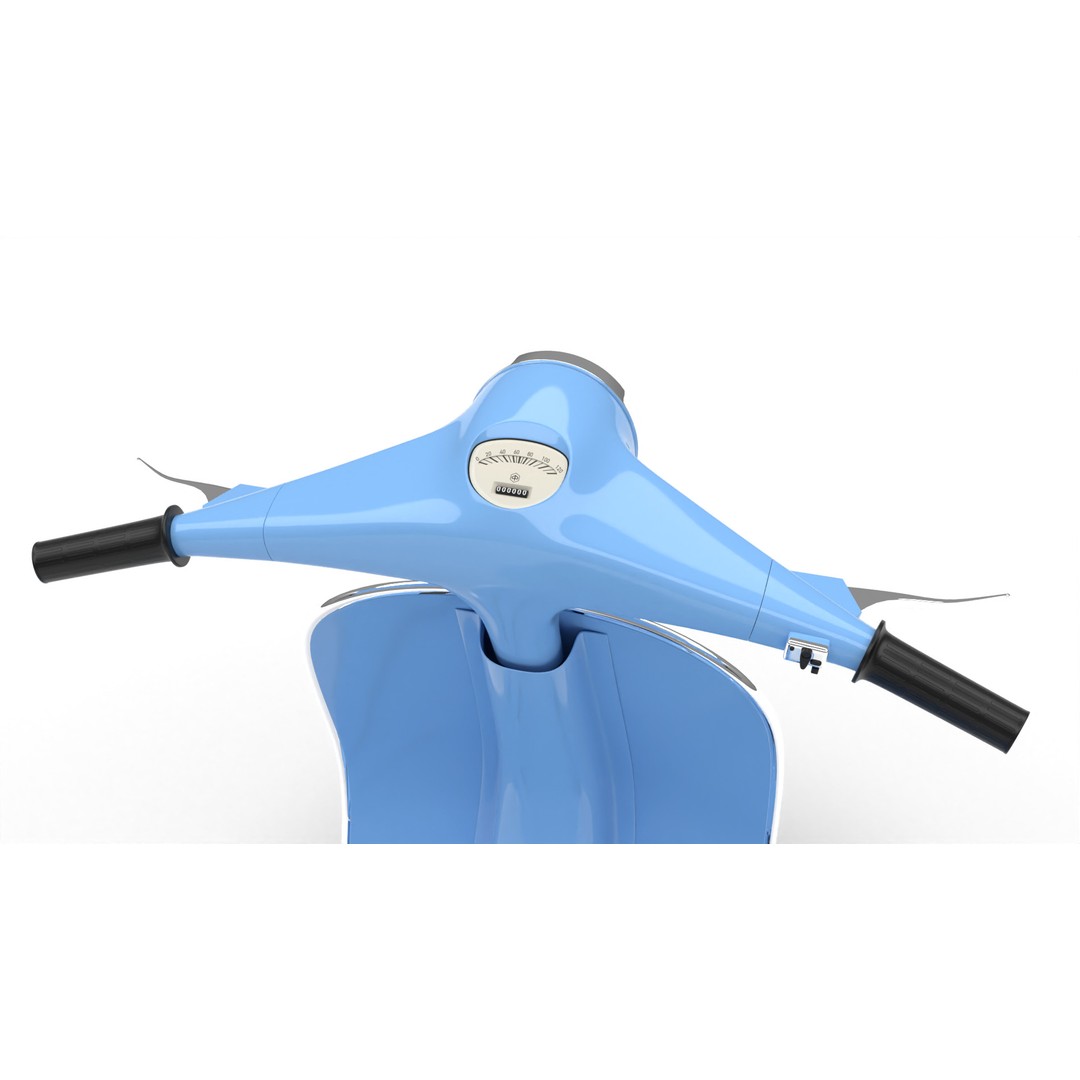 Vespa 125 1967 3D Model – High Poly PBR Rigged Asset, FBX, OBJ - View 21