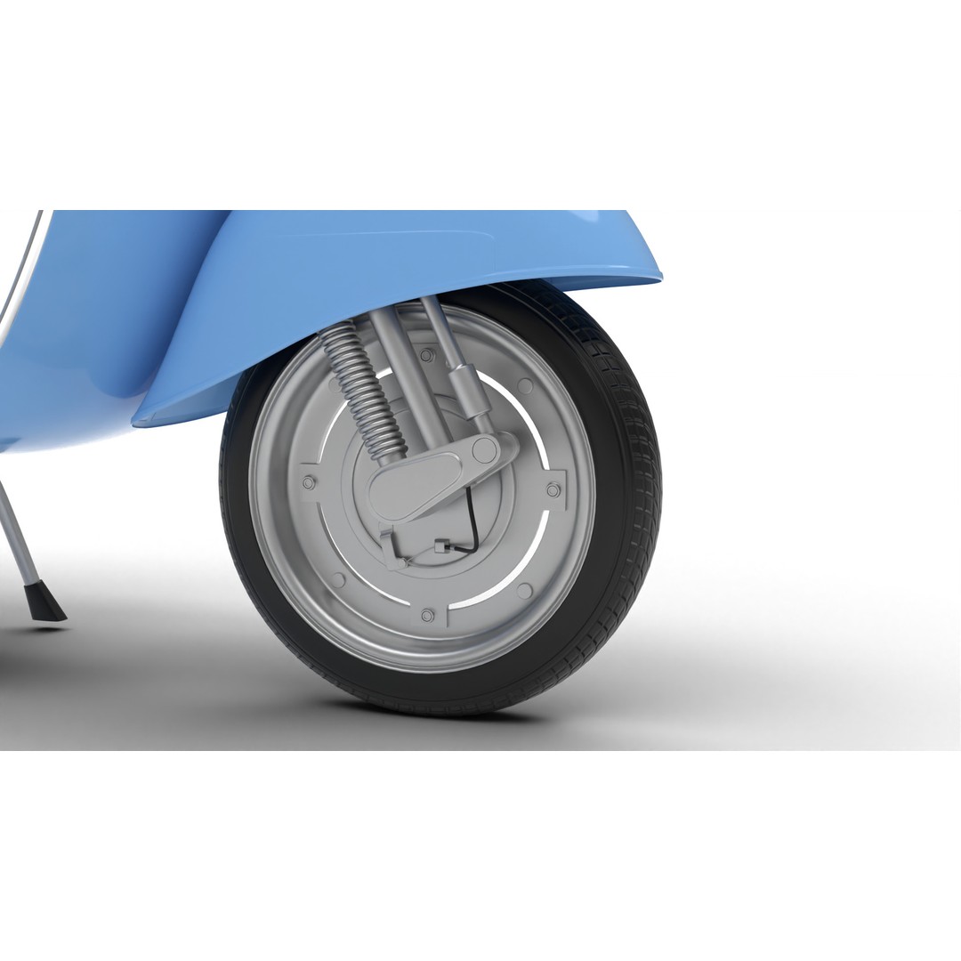 Vespa 125 1967 3D Model – High Poly PBR Rigged Asset, FBX, OBJ - View 25