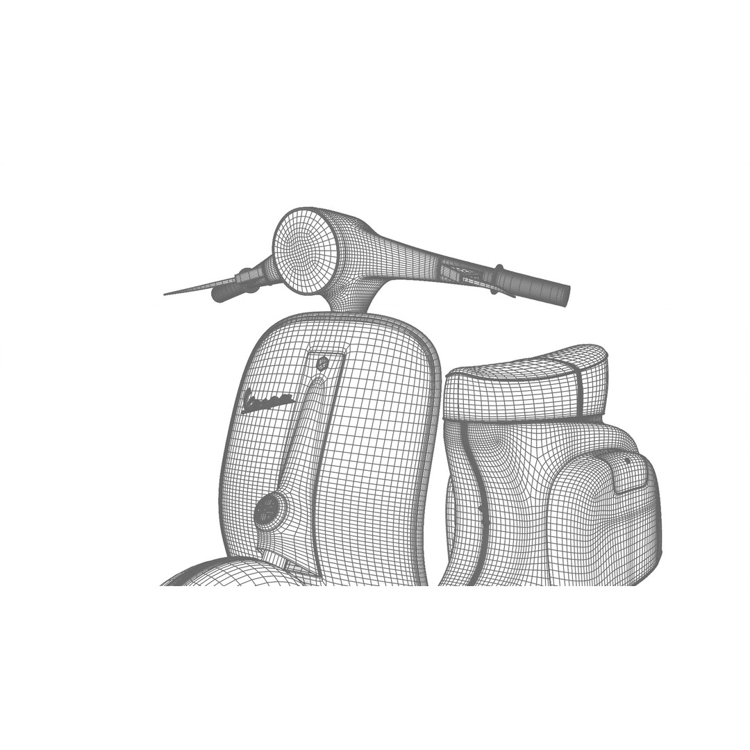 Vespa 125 1967 3D Model – High Poly PBR Rigged Asset, FBX, OBJ - View 31