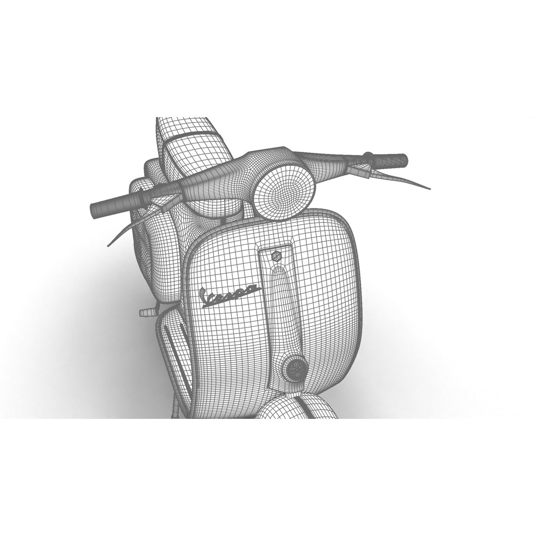 Vespa 125 1967 3D Model – High Poly PBR Rigged Asset, FBX, OBJ - View 32