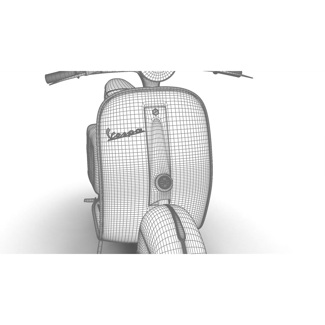 Vespa 125 1967 3D Model – High Poly PBR Rigged Asset, FBX, OBJ - View 33