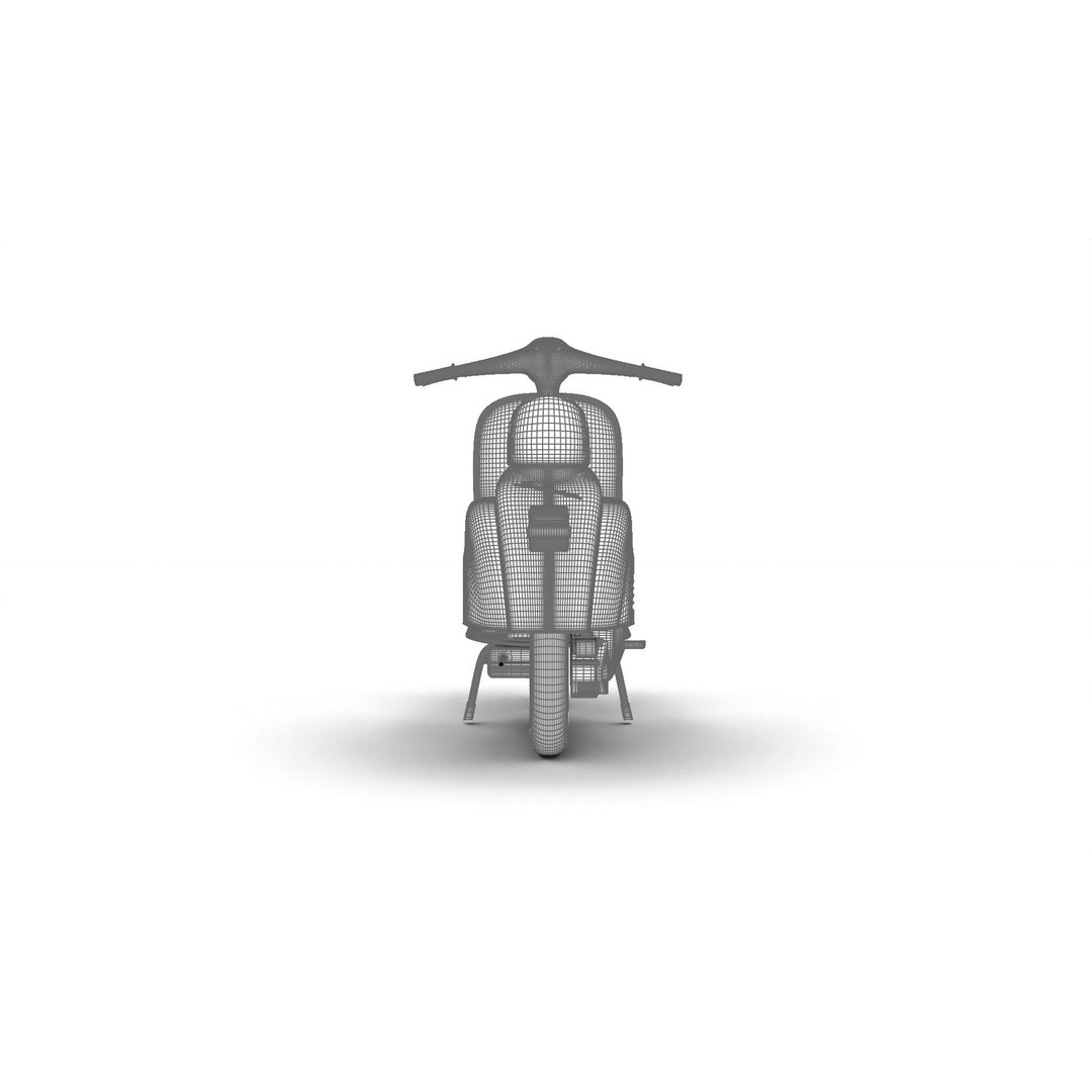 Vespa 125 1967 3D Model – High Poly PBR Rigged Asset, FBX, OBJ - View 38