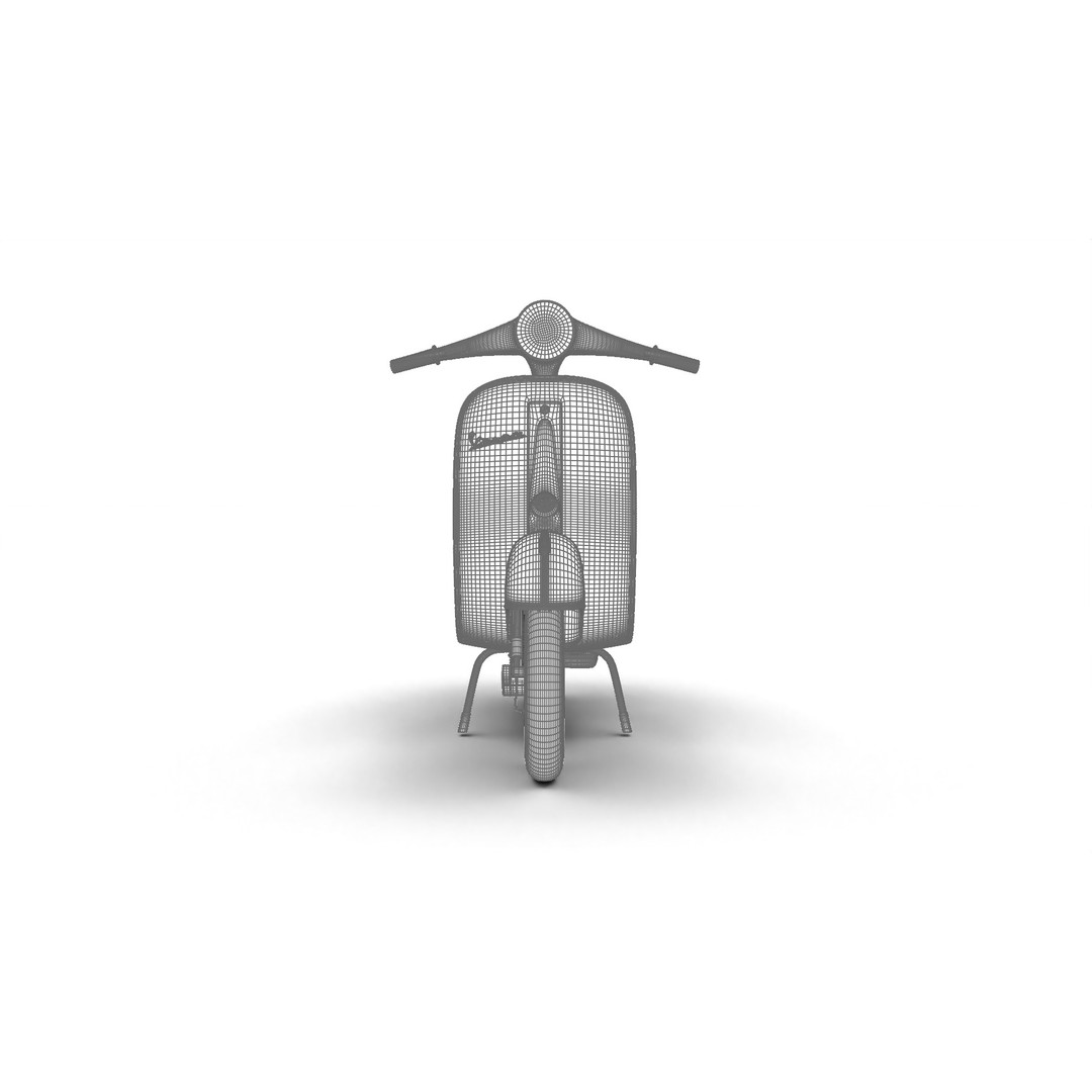 Vespa 125 1967 3D Model – High Poly PBR Rigged Asset, FBX, OBJ - View 39