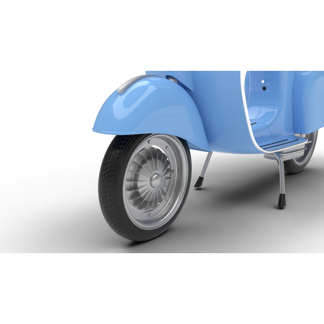 Vespa 125 1967 3D Model – High Poly PBR Rigged Asset, FBX, OBJ - View 4