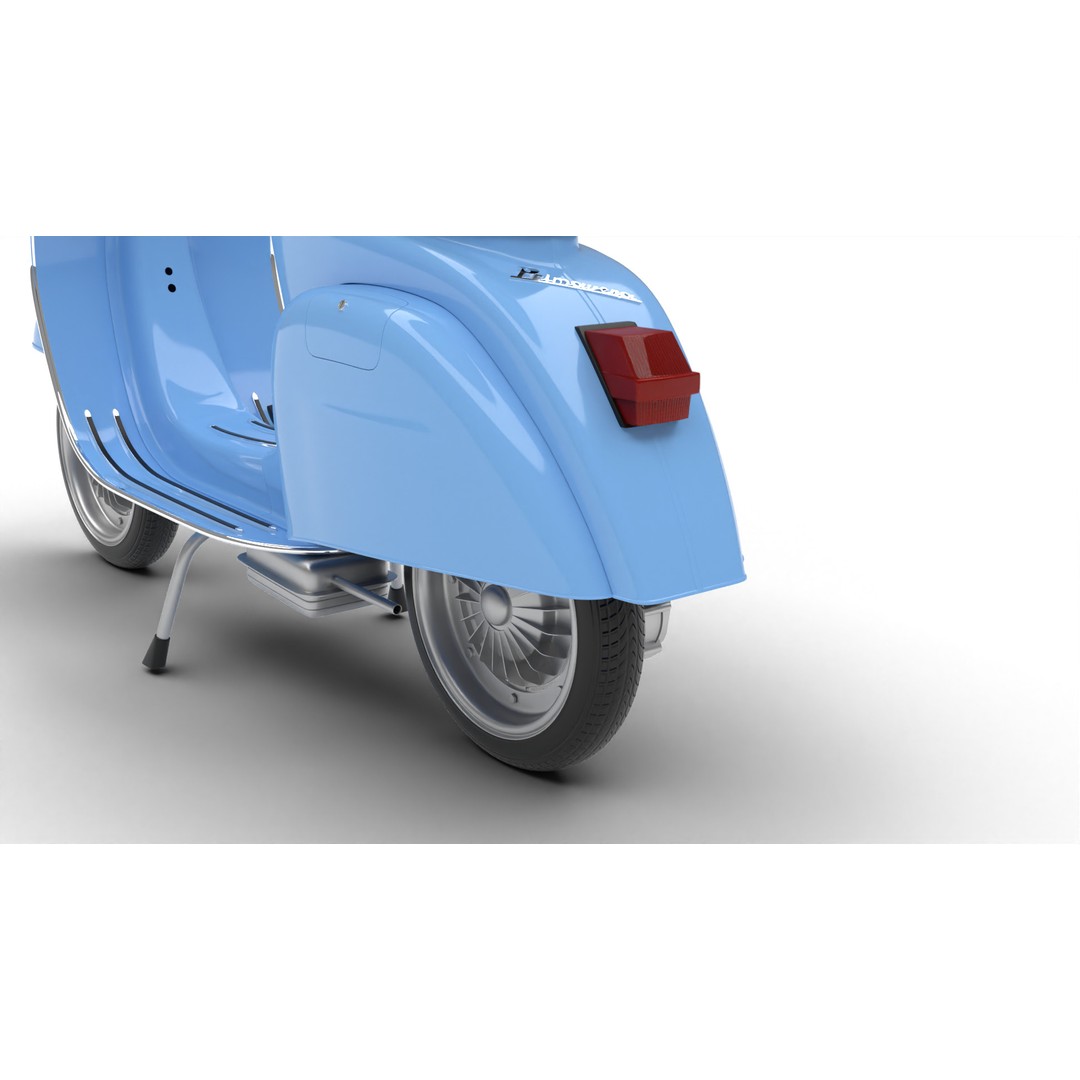 Vespa 125 1967 3D Model – High Poly PBR Rigged Asset, FBX, OBJ - View 5