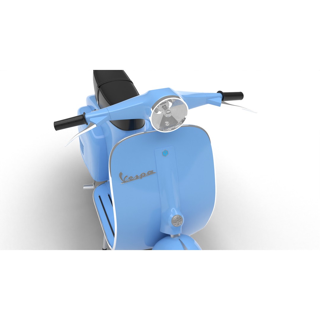 Vespa 125 1967 3D Model – High Poly PBR Rigged Asset, FBX, OBJ - View 7