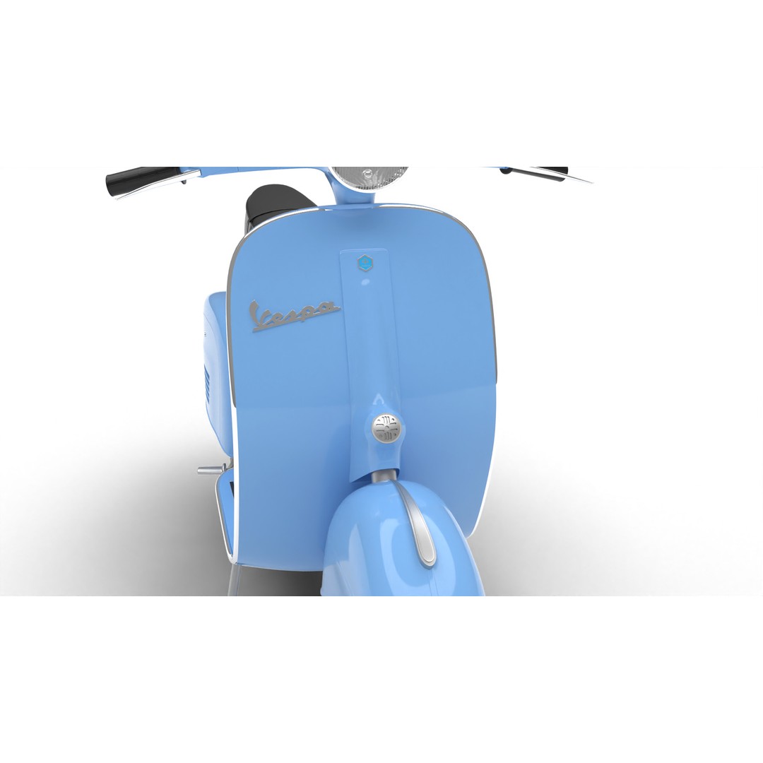 Vespa 125 1967 3D Model – High Poly PBR Rigged Asset, FBX, OBJ - View 8