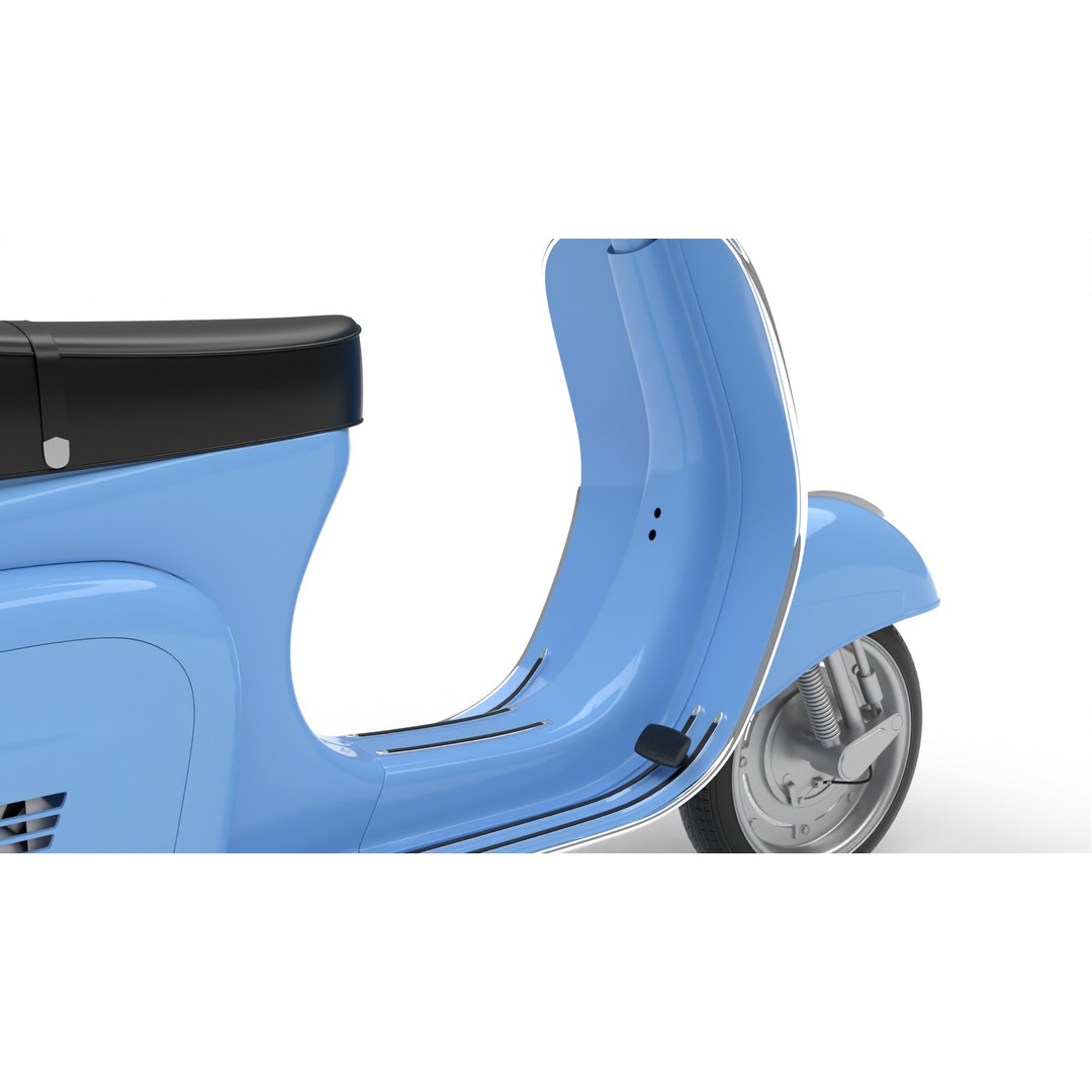 Vespa 125 1967 3D Model – High Poly PBR Rigged Asset, FBX, OBJ - View 9