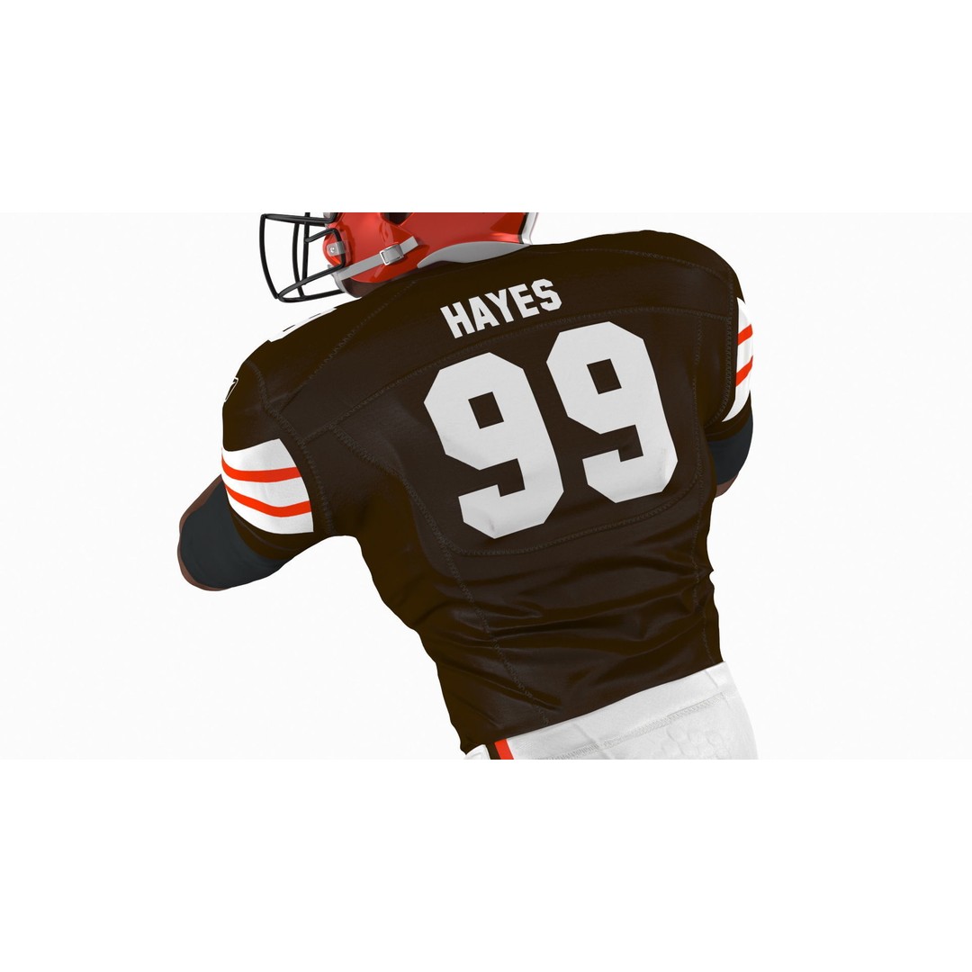 Cleveland Browns Football Player 3D Model – Game-Ready PBR Asset - View 10