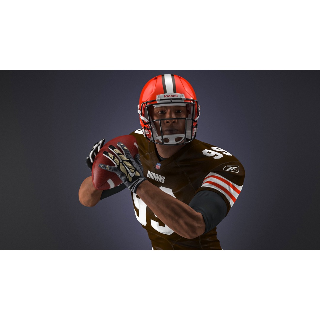 Cleveland Browns Football Player 3D Model – Game-Ready PBR Asset - View 3