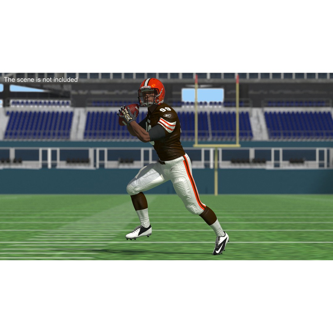 Cleveland Browns Football Player 3D Model – Game-Ready PBR Asset - View 4