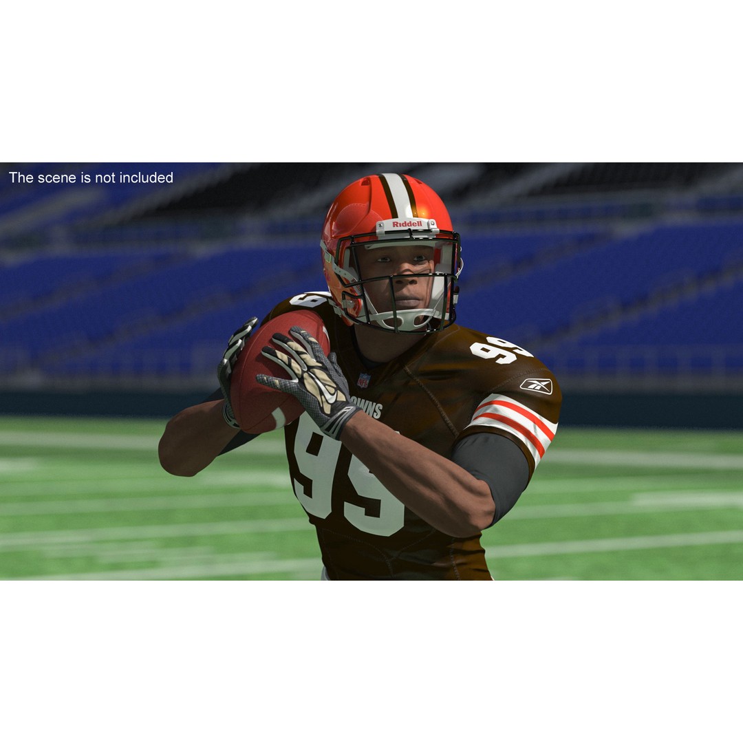 Cleveland Browns Football Player 3D Model – Game-Ready PBR Asset - View 5