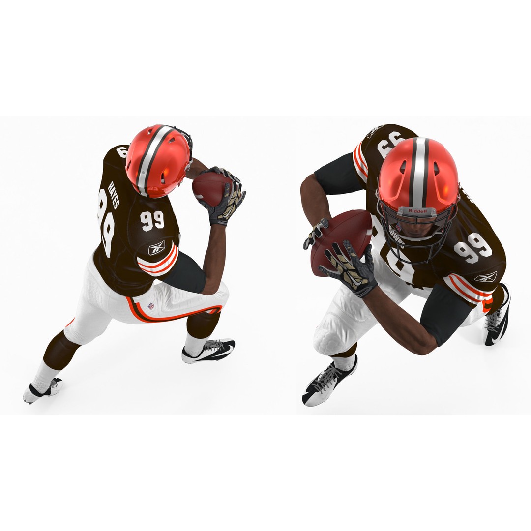 Cleveland Browns Football Player 3D Model – Game-Ready PBR Asset - View 6