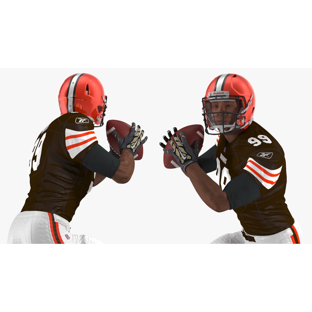 Cleveland Browns Football Player 3D Model – Game-Ready PBR Asset - View 7