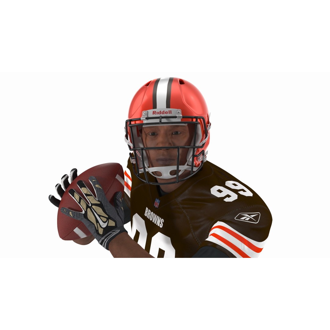 Cleveland Browns Football Player 3D Model – Game-Ready PBR Asset - View 8