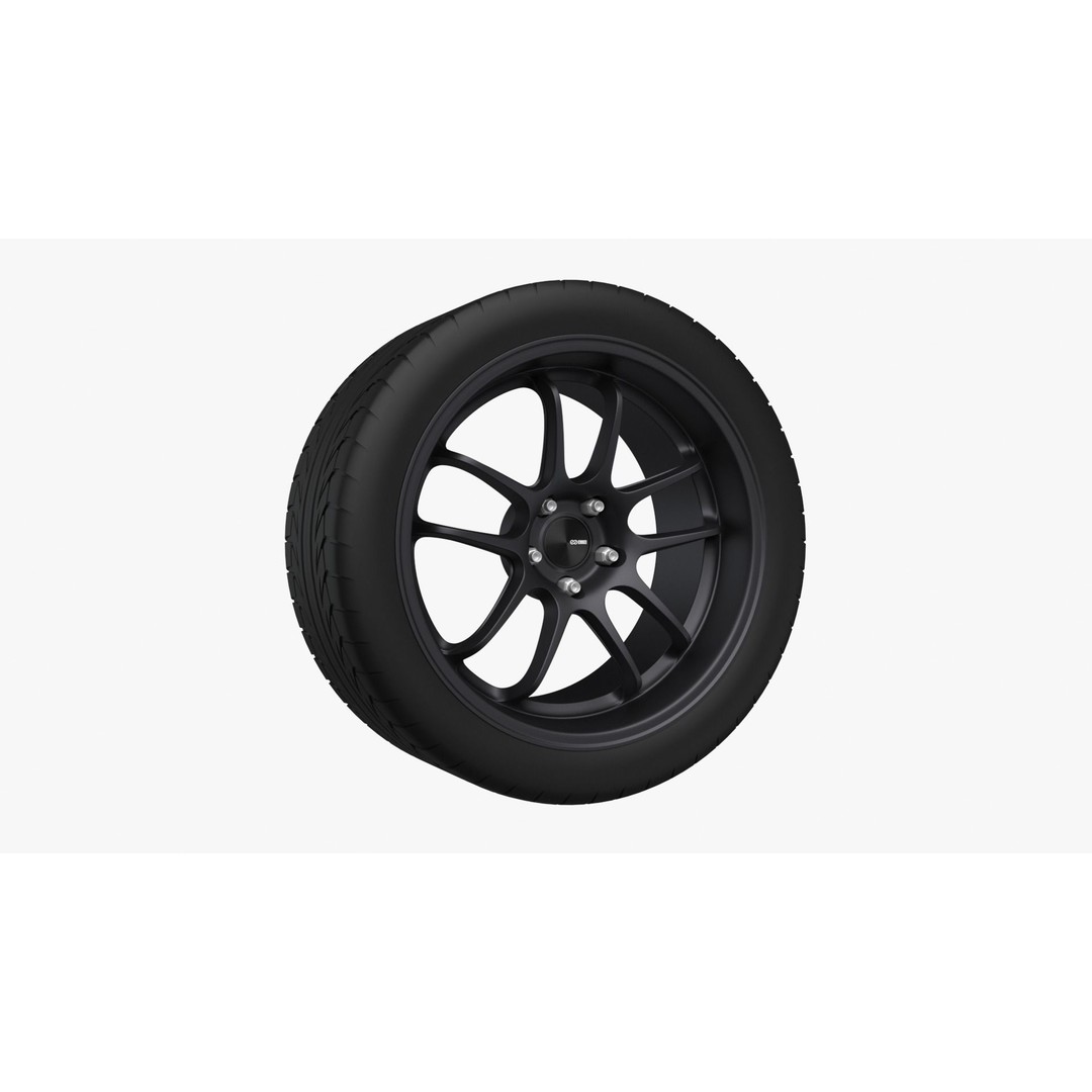 Enkei PF01 EVO Wheel Rim 3D Model – High Poly Vehicle Asset, FBX - View 17