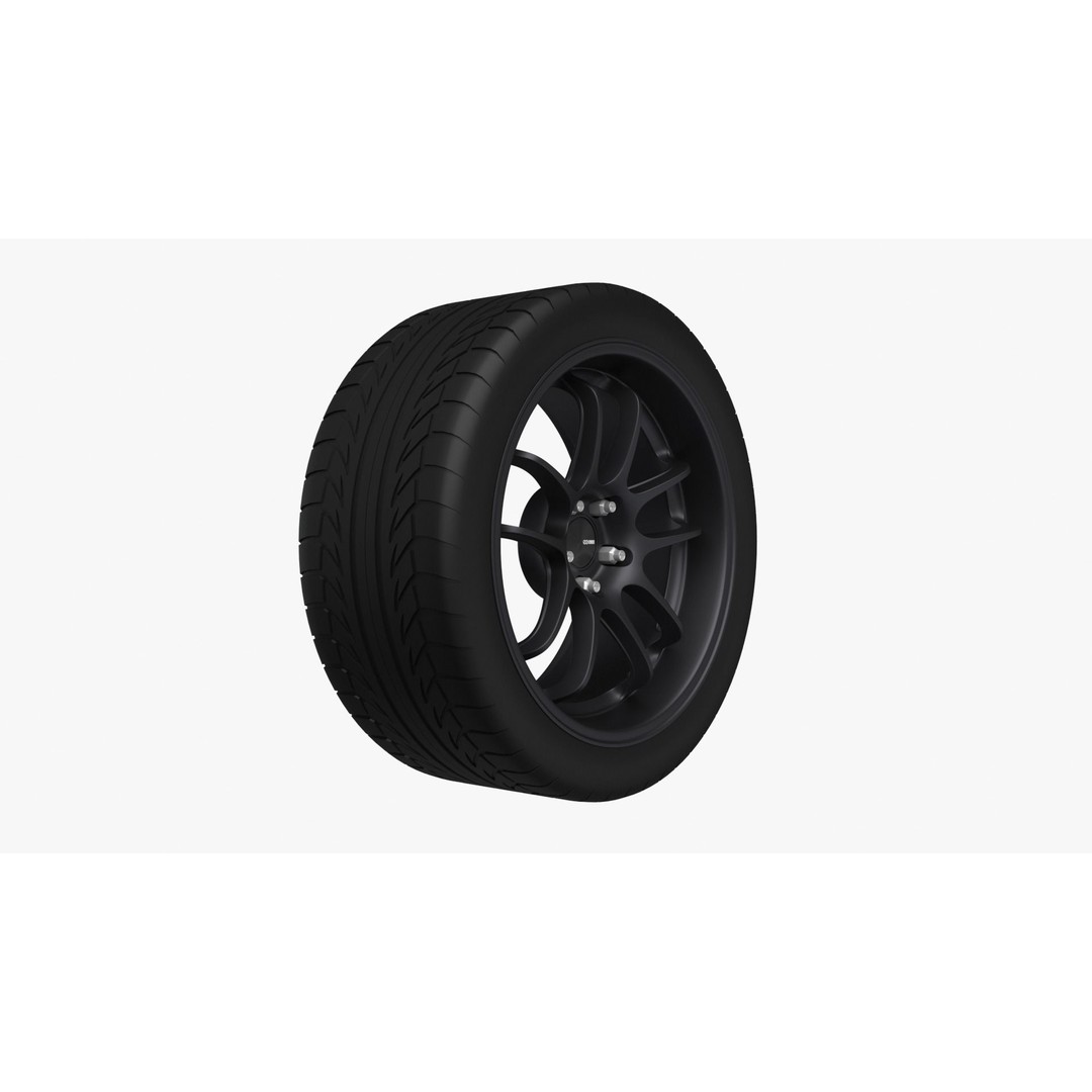 Enkei PF01 EVO Wheel Rim 3D Model – High Poly Vehicle Asset, FBX - View 18