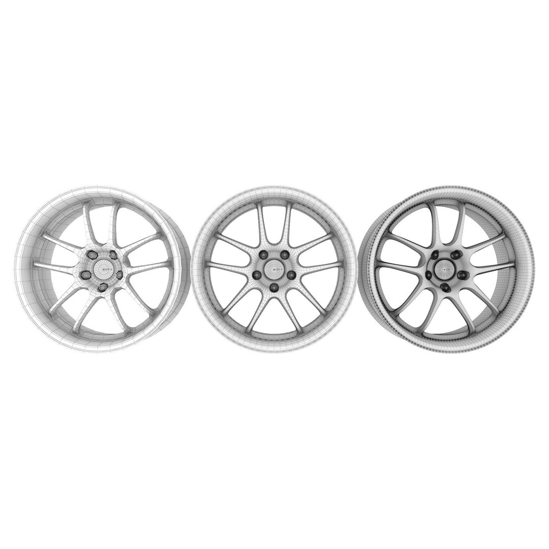 Enkei PF01 EVO Wheel Rim 3D Model – High Poly Vehicle Asset, FBX - View 19