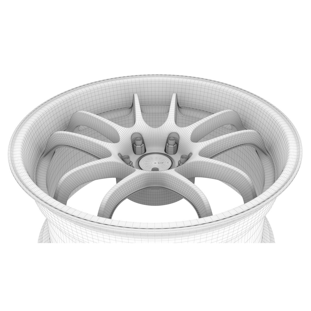Enkei PF01 EVO Wheel Rim 3D Model – High Poly Vehicle Asset, FBX - View 24