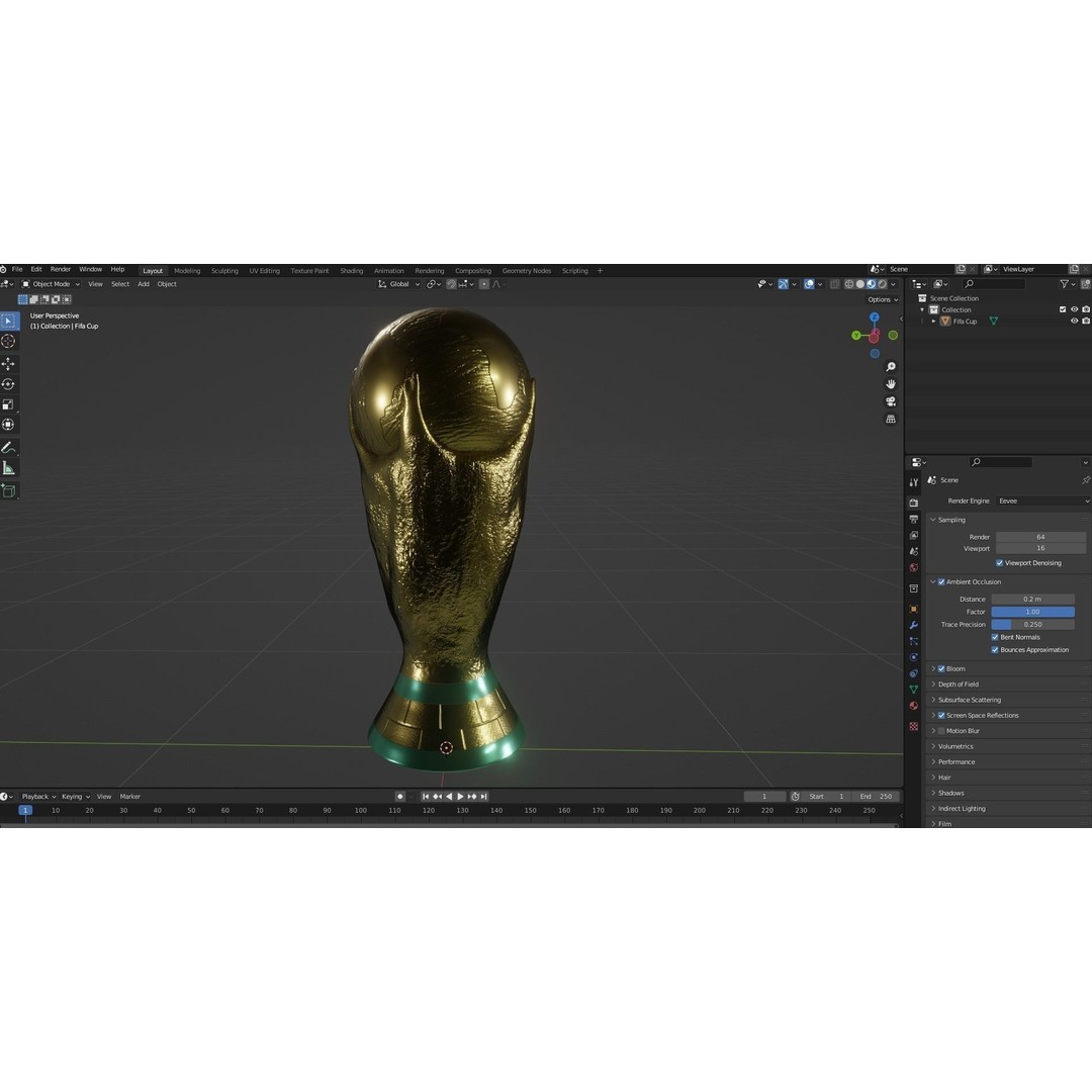 FIFA World Cup 3D Model – Low Poly PBR Game Asset, FBX