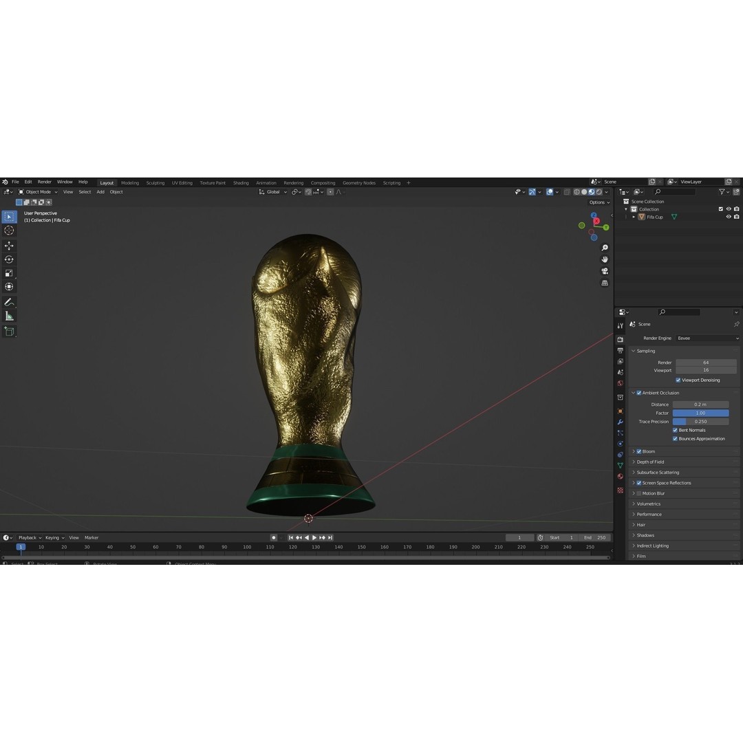 FIFA World Cup 3D Model – Low Poly PBR Game Asset, FBX - View 17